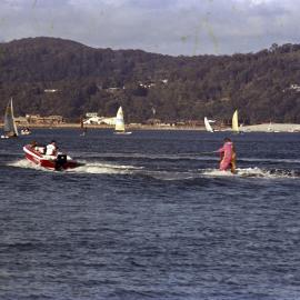 Clown, Waterskiing display, Festival of Water, Noosaville Lions Park, Noosaville, 2 September 1979