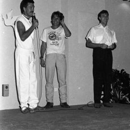 Compare and guests, International Year of Peace Fashion Parade, 1986