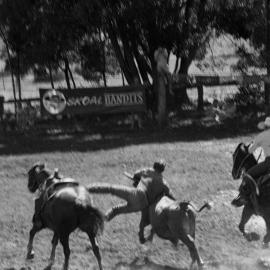 Bulldogging, Pomona Rodeo, Pomona Showgrounds, Exhibition Street, Pomona, ca 1980s