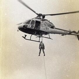 Helicopter rescue practice, Kin Kin, 1980s