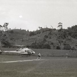 Helicopter rescue practice, Kin Kin, 1980s