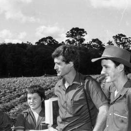 School students and garden, Noosa District State High School, Cooroy, 1980s