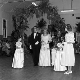 Debutante Ball attendees, Cooroy Memorial Hall, Cooroy, 1980s
