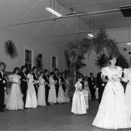 Debutante Ball attendees, Cooroy Memorial Hall, Cooroy, 1980s