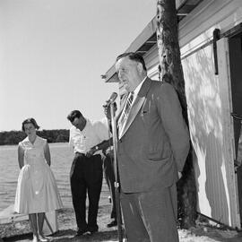 Stanley Adams, Chairman, Noosa Shire Council, Official Opening, Noosa River Sailing Club, 222 Gympie Terrace, Noosaville, September 1961