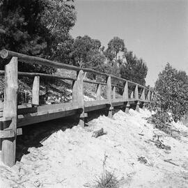 Construction, walkway, Noosa Drive, Noosa Heads, 1970s