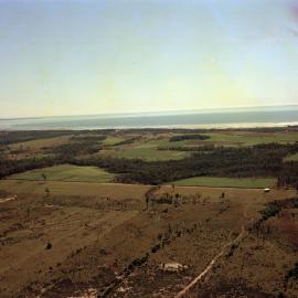 Aerial view, coastal lands, ca 1970s