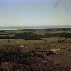 Aerial view, coastal lands, ca 1970s