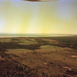 Aerial view, coastal lands, ca 1970s
