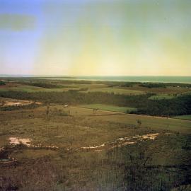 Aerial view, coastal lands, ca 1970s