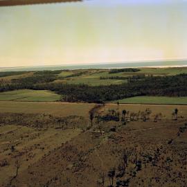 Aerial view, coastal lands, ca 1970s