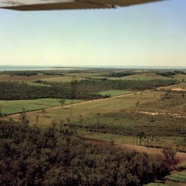 Aerial view, coastal lands, ca 1970s