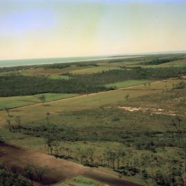 Aerial view, coastal lands, ca 1970s