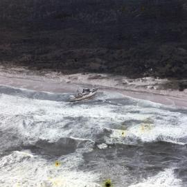 Aerial view, Cherry Venture, Teewah Beach, Noosa North Shore, July 1973