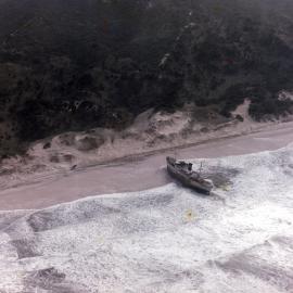 Aerial view, Cherry Venture, Teewah Beach, Noosa North Shore, July 1973