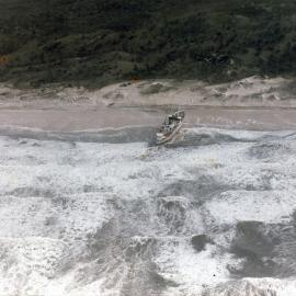 Aerial view, Cherry Venture, Teewah Beach, Noosa North Shore, July 1973