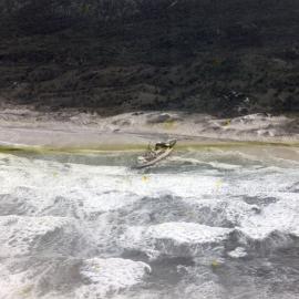 Aerial view, Cherry Venture, Teewah Beach, Noosa North Shore, July 1973