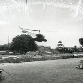 Helicopter, Ministerial visit, Gympie Terrace, Noosaville, 3-5 February 1960
