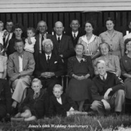 Jones family, Frank and Wilhelmina Jones 60th Wedding Anniversary, 'Wondai', Noosaville, ca 1947