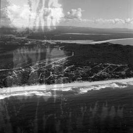 Aerial view, Sunshine Beach, looking west, 1970