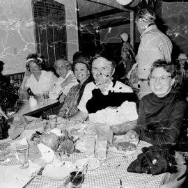 Diners and participants, Fancy Dress Ball, Festival of Waters, Noosa Heads Bowls Club, Noosa Heads, 24 August 1973