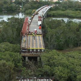 Construction, Monks Bridge, Weyba Creek, Noosaville, ca 2005
