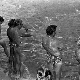 Competitors, Open Cross River Swim, Festival of Waters, Noosa River, Noosaville, 2 September 1973