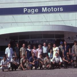 Staff members, Page Motors, Factory Street, Pomona, 1972