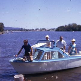 Boating, Jeffs Family, Noosa River, Noosaville, 1970s
