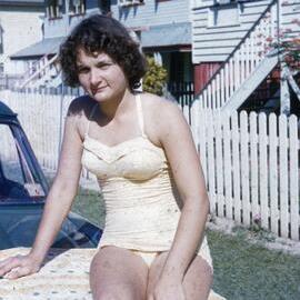 Daphne Jeffs, Hastings Street, Noosa Heads, 1959