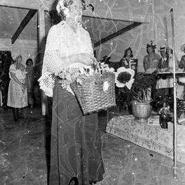 Fancy Dress Ball entrant, Festival of Waters, Noosa Heads Bowls Club, Noosa Heads, 24 August 1973