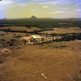 Aerial view, PGH Brickworks, Cooroy, 21 October 1977