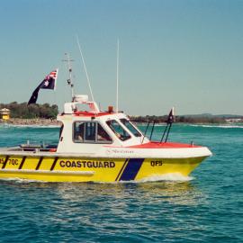 Coast Guard Noosa QF5 boat, Noosa River mouth, Noosa Heads, 1 July 2002