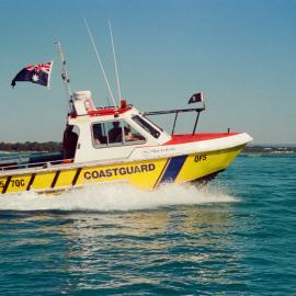 Coast Guard Noosa QF5 boat, Noosa River mouth, Noosa Heads, 1 July 2002