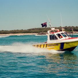 Coast Guard Noosa QF5 boat, Noosa River mouth, Noosa Heads, 1 July 2002