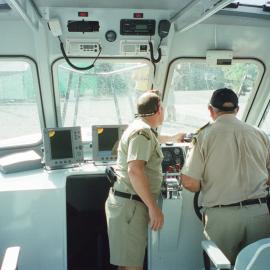 Delivery day, 'John Waddams' rescue boat, Coast Guard Noosa QF5, Noosaville, 21 January 2003