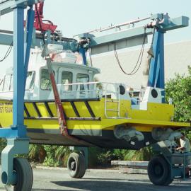 Delivery preparations, 'John Waddams' rescue boat, Coast Guard Noosa QF5, 21 January 2003