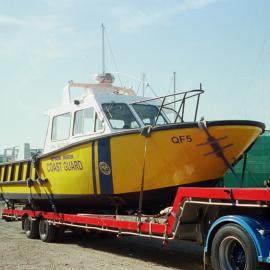 Delivery preparations, 'John Waddams' rescue boat, Coast Guard Noosa QF5, 21 January 2003