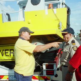 Delivery preparations, 'John Waddams' rescue boat, Coast Guard Noosa QF5, 21 January 2003