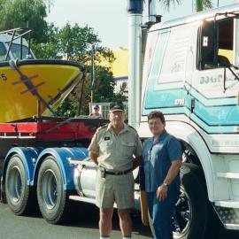 Delivery preparations, 'John Waddams' rescue boat, Coast Guard Noosa QF5, 21 January 2003