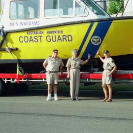 Delivery preparations, 'John Waddams' rescue boat, Coast Guard Noosa QF5, 21 January 2003