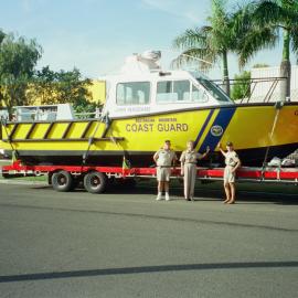 Delivery preparations, 'John Waddams' rescue boat, Coast Guard Noosa QF5, 21 January 2003