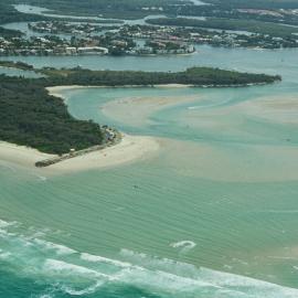 Aerial view, Noosa River mouth and Bar, Noosa Heads, 21 January 2003