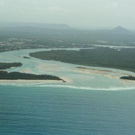 Aerial view, Noosa River mouth and Bar, Noosa Heads, 21 January 2003