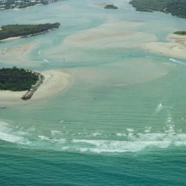 Aerial view, Noosa River mouth and Bar, Noosa Heads, 21 January 2003