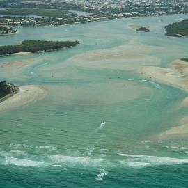 Aerial view, Noosa River mouth and Bar, Noosa Heads, 21 January 2003
