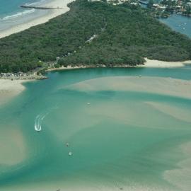 Aerial view, Noosa River mouth and Bar, Noosa Heads, 21 January 2003