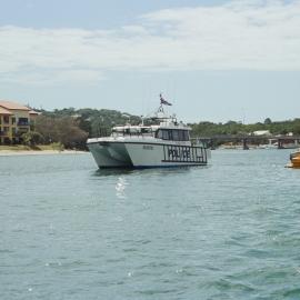 Surf Rescue and Police boats, flotilla participants, Australia Day Celebrations, Noosa River, Noosa Heads, 26 January 2003