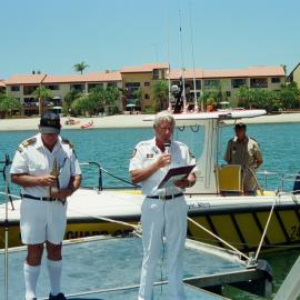 Ceremony, Australian Day celebrations, Coast Guard Noosa QF5, Noosaville, 27 January 2003