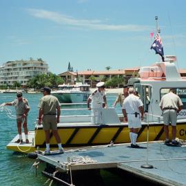 Rescue boat, 'John Waddams' and Police boat, 'George Doyle',  Australian Day celebrations, Coast Guard Noosa QF5, Noosaville, 27 January 2003